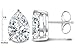 Star K Sterling Silver Pear Shape 9x7mm Earring Studs