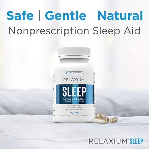Relaxium Natural Sleep Aid NonHabit Forming Sleep Supplement for