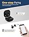 True Wireless Earbuds, SIROS 5H Continuous 25H Cyclic Playtime 5.0 Wireless Bluetooth Earbuds with Wireless Charging Case, Touch Control Binaural Stereo Bass Bluetooth Wireless Earbuds with Mic