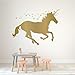 Unicorn Wall Decal | Vinyl Sticker with Stars and Personalized with Custom Name For Girl's Bedroom, Playroom, Baby Nursery | Choose from Gold, Pink, Purple, Red | Small, Large Sizes