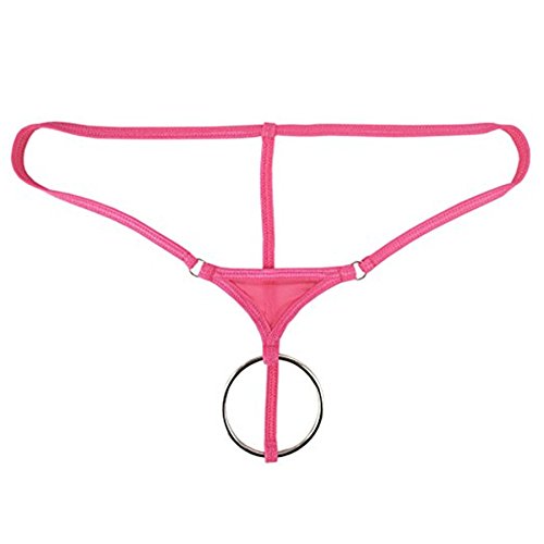 Forny mens sexy underwear metal o-ring cotton open pouc…