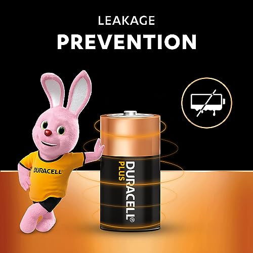 Duracell Plus C Batteries (6 Pack) - Alkaline 1.5V - 100% Life Guaranteed - Reliability For Everyday Devices - 0% Plastic Packaging - 10-Year Storage - MN1400
