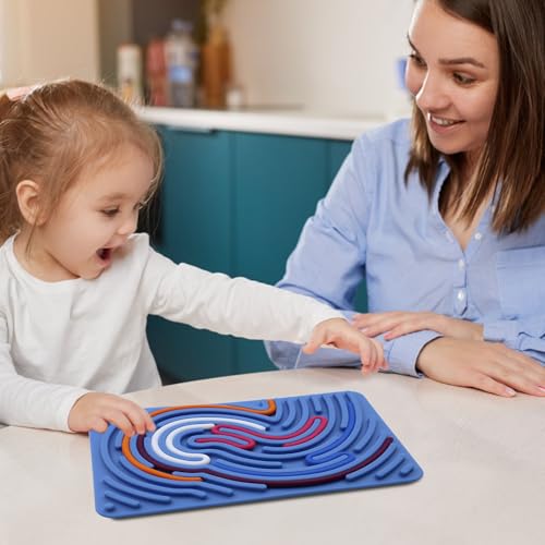 Sensory Activity Board Silicone Sensory Activity Board with Travel Bag & 10 Thongs Touch Sensory Toys 2-in-1 Design for Soothing Stress Anxiety Autism and ADHD (Green)