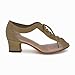 Misu Women's Peep Toe Sandals Latin Salsa Tango Practice Ballroom Dance Shoes With 1.8
