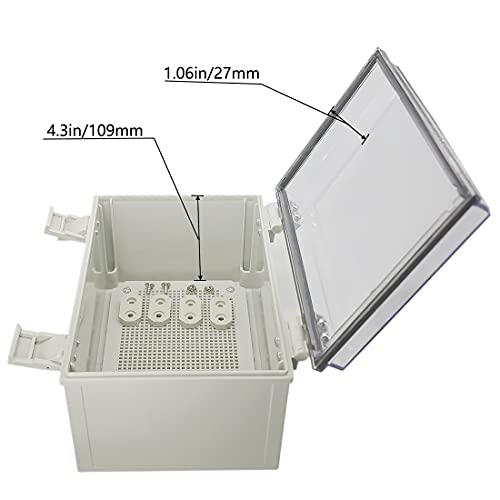 Zulkit Junction Box ABS Plastic Dustproof Waterproof IP65 Electrical