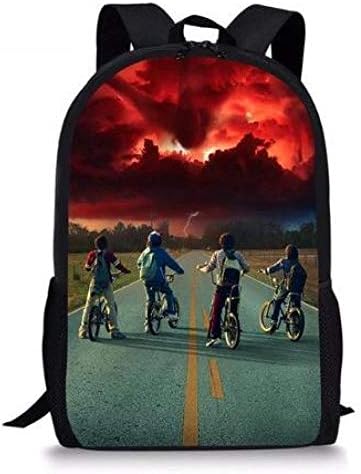 Manalo Stranger Things Backpack with Charm Bracelet INCLUDED AS A FREE GIFT,(B)