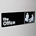 The Office Sign - 9x3 Inches Premium Acrylic Self-Adhesive Door Sign for Decor, Easy Installation on Doors, Walls, Desks. Perfect Home Gift