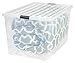 IRIS USA 132 Qt Stackable Plastic Storage Bins with Lids, 1 Pack - BPA-Free, See-Through Organizing Solution, Latches, Durable Nestable Containers, Secure Pull Handle, Made in USA - Clear