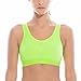 SYROKAN Women's High Impact Zipper Front Wire Free Cross Back Support Sports Bra Green 34DD