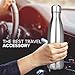 Modern Innovations 17 Ounce Stainless Steel Water Bottles, Vacuum Insulated Double Walled Leak Proof Sports Water Bottle, 2 Pack, Black and Chrome