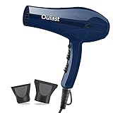 Ouiast Hair Dryer Professional 1875W AC Motor for Fast Drying, Ionic Ceramic Blow Dryer with 3 Heat 2 Speed Setting Cool Shut Button, 2 Concentrators (Sapphire Blue)