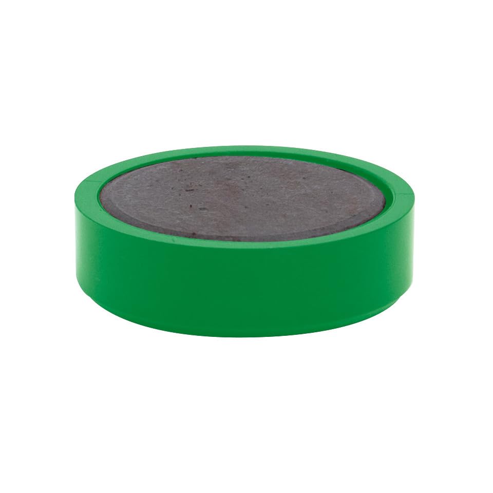 Magnets for sujecion Q-Connect Ideal for Whiteboards magneticas35 mm Green – Box of 10 Magnets