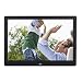 HE Digital Photo Frame 13-Inch Widescreen Display Pictures and Videos on Your Photo Frame Via Mobile App or Email, Music Playback, Auto-Sensing, for SD, Mini SD, with Remote Control,Blackthumb 1