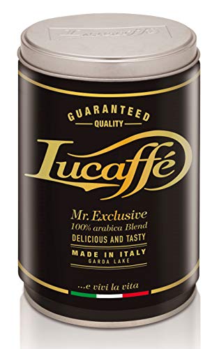 LUCAFFÈ Mr. Exclusive Arabica gemahlener Kaffee Kaffeekanne 12 x 250gr Stahl spart Aroma gemahlener Kaffee Arabica… – Bild 3