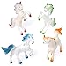 48 Piece Unicorn Theme Birthday Party Favor Bundle Pack for 12 Kids (12 Unicorn Figures, 12 Necklaces, 12 Glitter Bracelets, 12 Rainbow Erasers)