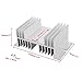 Saim Aluminum Alloy Heat Sink for Solid State Relay SSR Radiator Temprature Control Module 125mm x 50mm x 70mm 3 Pcs