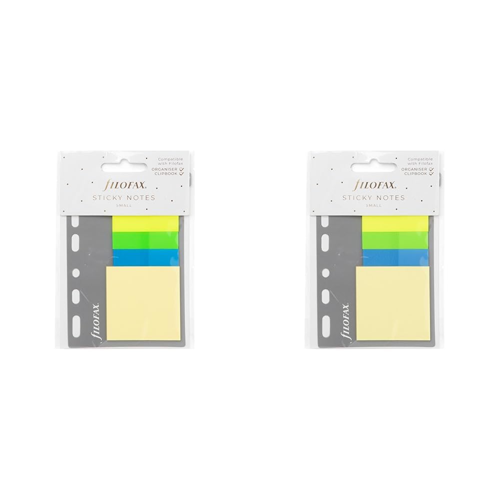 Filofax Personal Small Sticky Notes - Assorted (Pack of 2)