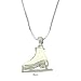 CFG ONLINE Pink Crystal Ice Skate Charm Pendant Necklace