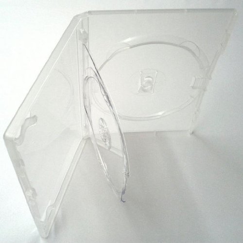 Vision Media - 3 Way Triple Clear Amaray - DVD/CD/BLU RAY Case (10) pcs - 14mm Spine