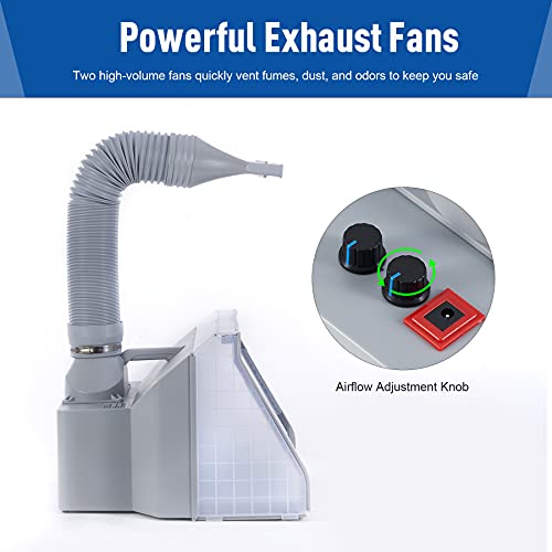 COZ Adjustable Lighted Airbrush Paint Spray Booth, Portable Paint