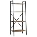 IRONCK Industrial Bookshelf, 4-Tier Ladder Shelf, Storage Shelves Rack Shelf Unit, Wood Look Accent Furniture Metal Frame, Vintage Home Office Furniture for Bathroom, Living Room
