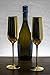 AWEHIRU Gold Champagne Flutes (6 glasses/flutes) by Luxe Glassware, for Parties, Weddings, Anniversaries, Special Occasions, Birthdays and Decoration