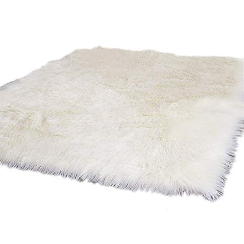 Elhouse Home Decor Soft Mat Square Rugs Faux Fur Sheepskin