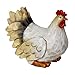 Exhart Solar Chicken Garden Statue - Hand Painted White Hen Resin Statue w/Solar LED Lights - Solar-Powered Hen Decor, Best as Resin Outdoor Decor for Garden, Yard, Patio or Kitchen Decor 9