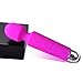 Meili Wireless Therapeutic Massager Power Vibrator Wand Waterproof with Multi-Speed,Muscle Electric Massagers-Pink