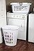 Sterilite 12158006 2 Bushel/ 71 Liter Ultra Laundry Basket, White Basket w/ Titanium Inserts, 6-Pack