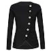 Meaneor Women Long Sleeve Single Breasted Work Blazer Asymmetric Hem Jacket Coat