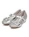 Little Angel DC35 Mix Media Glitter Flower Wedge Pump (Toddler/Little Girl/Big Girl) - Silver