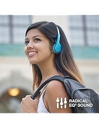 JLab Audio Rewind Auriculares Retro Inalámbricos   Bluetooth 4.2   12 horas de tiempo de reproducción   Sonido EQ3 personalizado   Controles de música   Aislamiento de ruido   con micrófono   Diseño Throwback 80s 90s   Negro