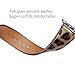 WFEAGL Compatible Apple Watch Band 38mm, Top Grain Leather Band for iWatch Series 3,Series 2,Series 1,Sport, Edition (Leopard Band+Silver Buckle)
