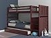Discovery World Furniture Mission Twin Over Full Staircase Bunk Bed with Trundle in Merlot Finish