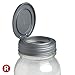 reCAP Mason Jars Lid FLIP Cap | Regular Mouth | Silver | Made in USA