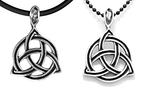 Exoticdream Triquetra Celtic Knot Trinity Triskele Pewter Pendant Irish - II