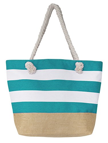 Leisureland Canvas Tote Beach Bag, Water Resistant Shoulder Tote Bag (L20