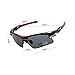 Sports Sunglasses, L·V·X·ING LVX548 Mens Polarized Sunglasses Mens Glasses Exchangeable 5 UV400 Lenses Cycling Hiking Running Outdoor Sunglasses Upgraded Design (Red)