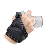 Movo Photo HSG-8 DualStrap-DLX Padded Wrist and Grip Strap for DSLR Cameras (for Large Hands) - Prevents droppage and stabilizes video