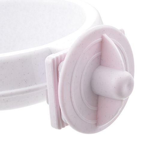 URIJK Cage Dog Bowl - Hanging Plastic Shallow Dog Bowl with Bolt Holder - Removable Water Food Feeder Bowl Dish Cage Coop Cup for Pet Cat Bird Puppy - Thumbnail 3