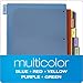 Cardinal Plastic Binder Dividers without Pockets, 5-Tab, Insertable Multicolor Tabs, Letter Size,1 Set (84018), Assorted