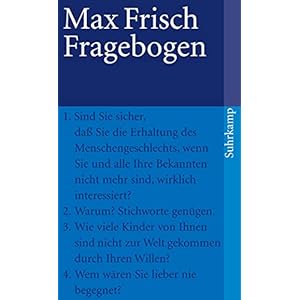 Fragebogen (suhrkamp taschenbuch) Taschenbuch – 24. August 1998