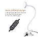 LEPOWER LED Clip On Light, 360° Angle Changeable Gooseneck Reading Light, Brightness Changeable Clip Lamp, Perfect Desk Lamp for Reading, Studying, Working(Metal)-No AC Adapter
