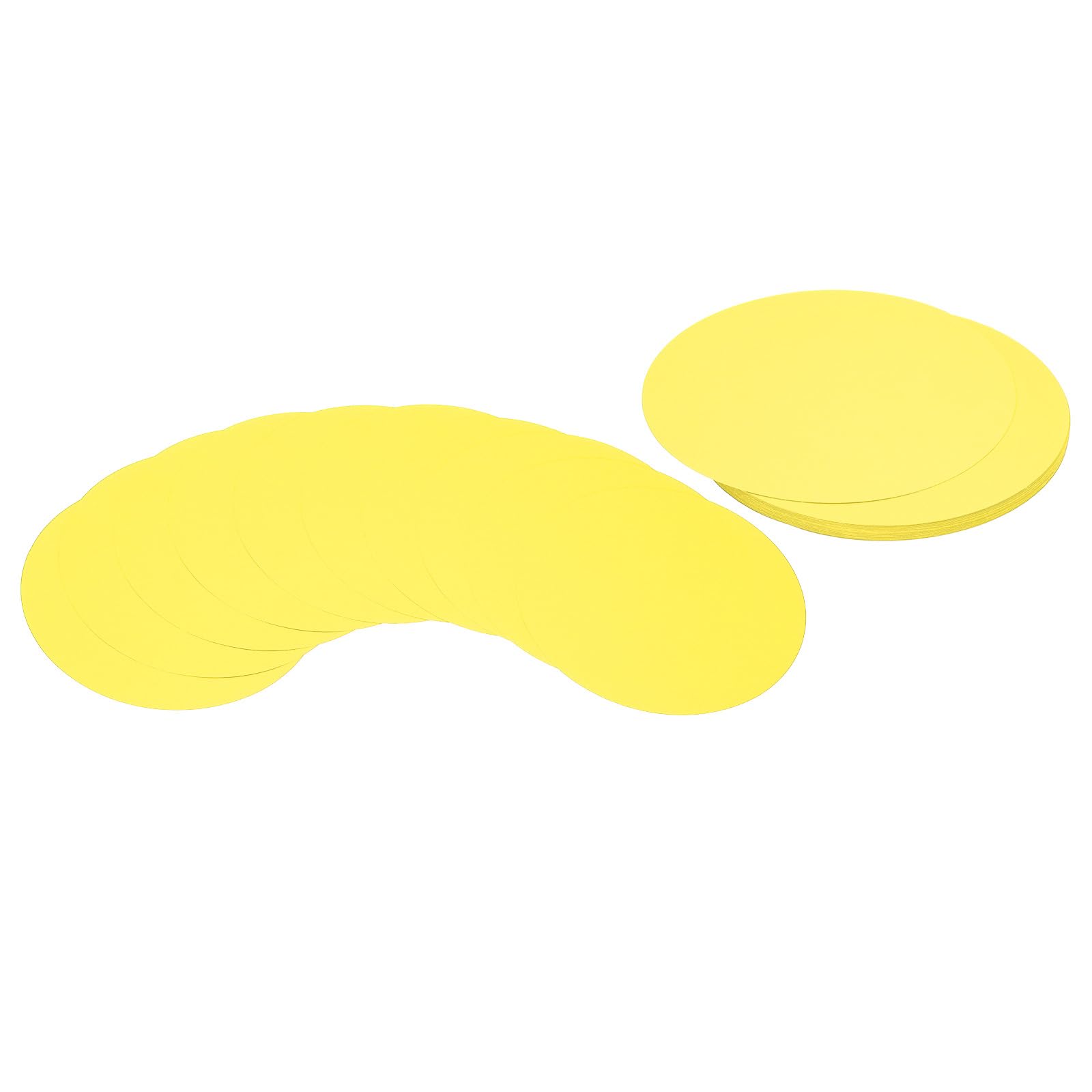 PATIKIL 7inch Circle Card Stock, 25Pcs Round Shape Cutouts Paper Thick Cardstock Coaster for DIY Craft Projects Classroom Bulletin Board Decor, Yellow
