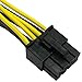 (2-Pack) COMeap Replacement for ATX 4 Pin Female to ATX 8 Pin Male Converter Adapter Cable for Power Supply PSUs 9.5-inch(24cm)