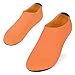 SHOESKISS Barefoot Water Skin Shoes Aqua Socks for Beach Swim Surf Yoga Exercise (2. M(W:6.5-7.5, M:5.5-6.5), Orange)