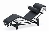 Reac Japan Miniature Chaise Black Lounge Chair Corbusier Designer Chair Scale 1:12