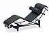 Reac Japan Miniature Chaise Black Lounge Chair Corbusier Designer Chair Scale 1:12