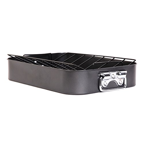 image for Gibson Home 63665.02 Top Roast Non-Stick Roaster with Rack, Black